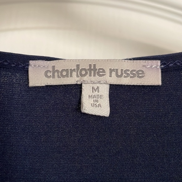 Charlotte Russe Navy Blue Asymmetrical Dress - Picture 4 of 6